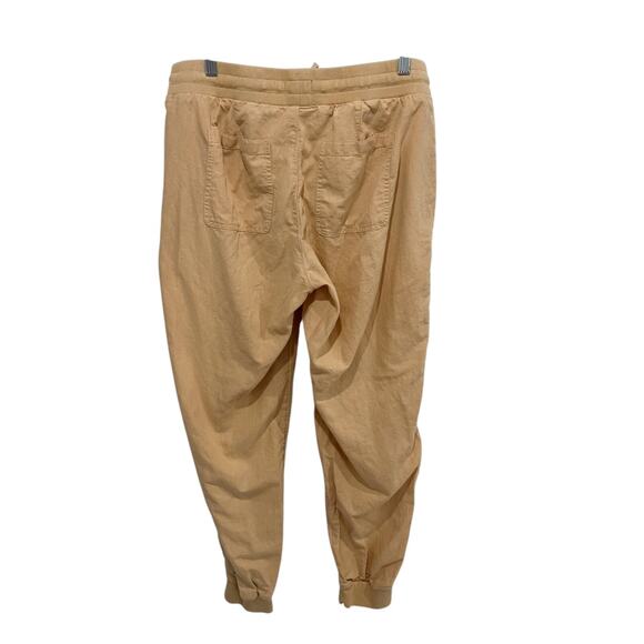 Pact Organic Cotton/Linen Canopy Joggers Pants Lightweight Women's Large Tan - Picture 3 of 6